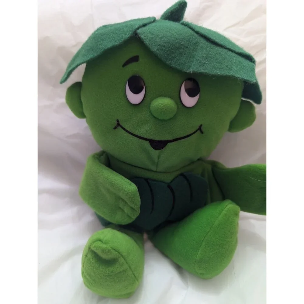 Jolly Green Giant LIttle Sprout stuffed toy hand felt hand puppet 12 inch‎